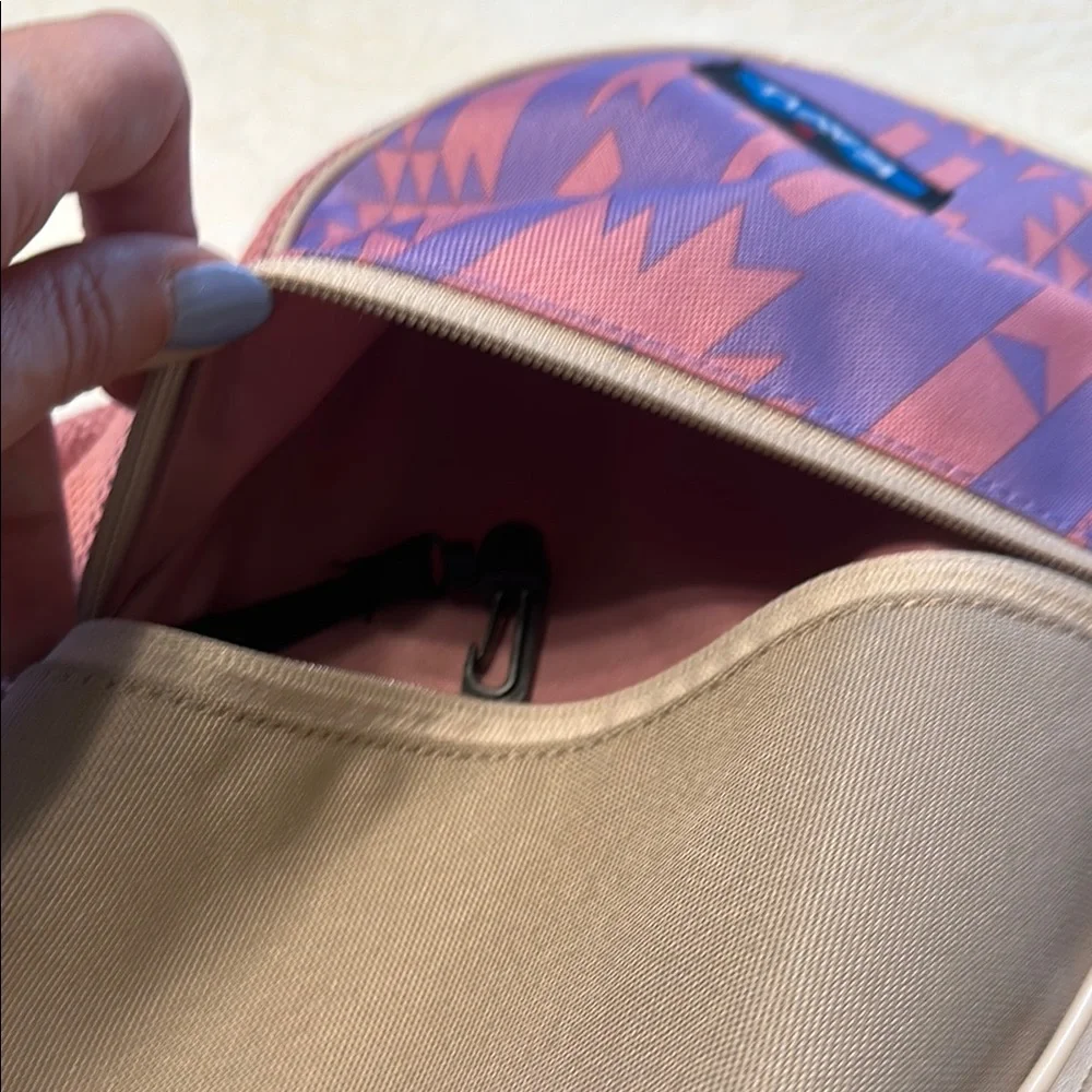 Kavu Pink and Taupe Sling Backpack